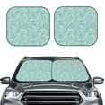 thumbnail image 1 of Uemuo Geometric Elements Printed 2 PCS Car Windshield Sun Shade, Auto Sun Heat and UV Rays Blocker, Foldable Automotive Front Window Sunshade Protector, 1 of 7