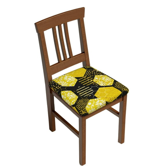 Uemuo Geometric Pattern with Bee Pattern Waterproof Square Couch Cushion Covers, Magic Sofa Covers Washable, Stretch Sofa Seat Cushion Slipcovers