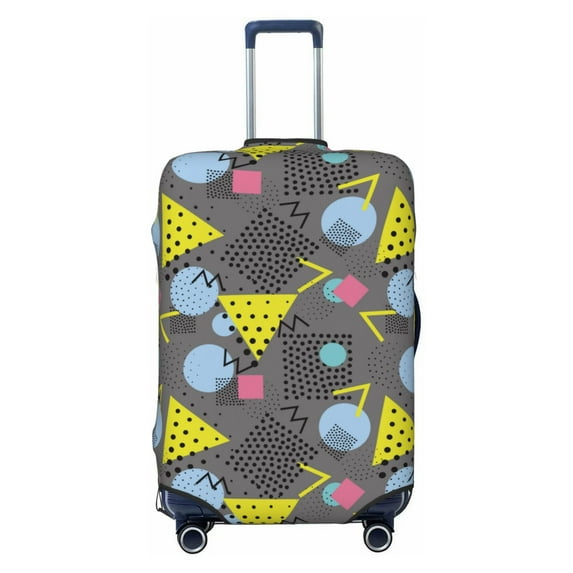 Uemuo Geometric Printed Washable Luggage Cover - Fashion Suitcase Protector Fits 18-32 Inch Luggage -Medium