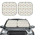 thumbnail image 1 of Uemuo Geometric Retro Printed 2 PCS Car Windshield Sun Shade, Auto Sun Heat and UV Rays Blocker, Foldable Automotive Front Window Sunshade Protector, 1 of 7