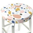 thumbnail image 1 of Uemuo Geometric Spots Pattern Round Bar Stool Seat Covers Washable Stool Cushion Slipcover Elastic Bar Chair Covers-12 inch, 1 of 7