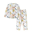 thumbnail image 1 of Uemuo Geometric Spots Pattern Womens Pajama Sets,PJ Set for Women,Pajamas for Women Logo,Long Sleeve Pajama Set for Women,Soft Long Sleeve Top With Pants-, 1 of 9