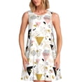 thumbnail image 1 of Uemuo Geometric Triangle Pattern Women’s Sleeveless Dress – Casual Summer A-Line Dress, Stylish and Comfortable Sundress for Hot Weather, 1 of 7