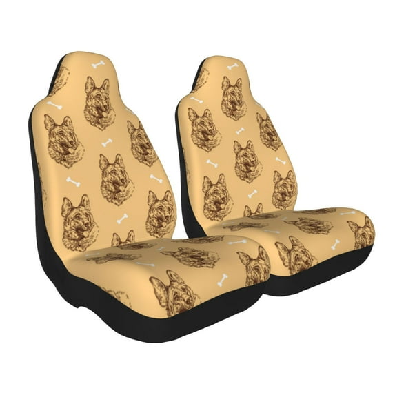 Uemuo German Shepherd Dog Pattern Car Seat Covers for Front Seats Waterproof Seat Covers for Cars, Universal Auto Front Seats Protector Fits for Car-1