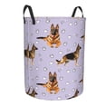 thumbnail image 1 of Uemuo German Shepherd Dog Pattern Circular Laundry Hamper Basket with handles,Collapsible laundry basket,Large capacity laundry hamper,Laundry Organizer-, 1 of 8