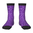 thumbnail image 1 of Uemuo Glitter Purple Printed Kids Boys Socks Seamless Crew Socks Crazy Funny Athletic Sport Socks for Children, 1 of 1