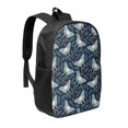 thumbnail image 1 of Uemuo Glowing Butterfly Printed Durable 17-inch Student Backpack - Lightweight, Waterproof, Adjustable Straps, Ideal for School, Work, Travel, 1 of 5