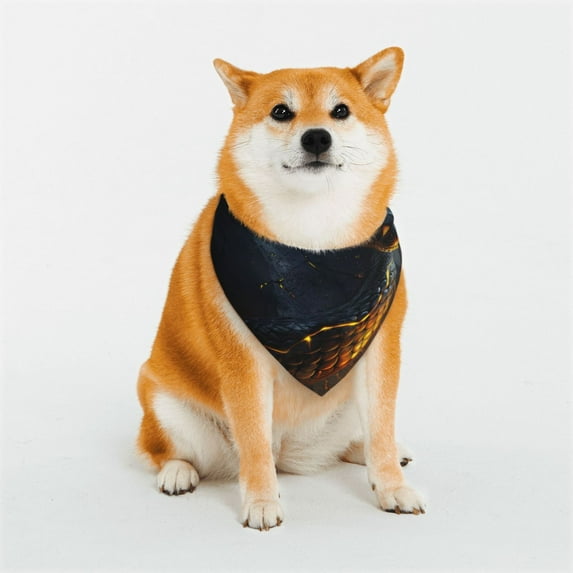 Uemuo Glowing Snake Dark Forest Summer Dog Bandanas,Cat Pet scarf,Soft Cotton Puppy Cat Scarfs Washable,Pets Gift-Large