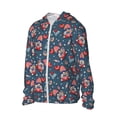 thumbnail image 1 of Uemuo Gnome Love USA Pattern Women's Full Zip UPF 50+ Sun Protection Hoodie Jacket Long Sleeve Sun Shirt Hiking Outdoor Performance with Pockets-X-Large, 1 of 9