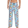 thumbnail image 1 of Uemuo Gnome Pool Party Pattern Men's Wide Leg Palazzo Lounge Pants with Pockets Light Weight Loose Comfy Casual Pajama Pants-, 1 of 9