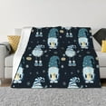 thumbnail image 1 of Uemuo Gnome and Snowflakes Printed Throw Blanket for Couch, Fluffy Fuzzy Blankets for Bed, Sofa, Cozy Flannel Faux Fur Blanket-40"x30", 1 of 6