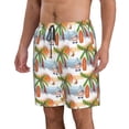 thumbnail image 1 of Uemuo Gnome and Surfing Pattern Men's Swim Trunks Hawaiian Beach Bathing Suit Swimsuits Beach Quick-Dry Shorts with Pockets-3X-Large, 1 of 9