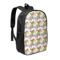 thumbnail image 1 of Uemuo Gnome and Surfing Printed Durable 17-inch Student Backpack - Lightweight, Waterproof, Adjustable Straps, Ideal for School, Work, Travel, 1 of 5