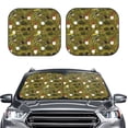 thumbnail image 1 of Uemuo Gnomes Playing in the Garden Printed 2 PCS Car Windshield Sun Shade, Auto Sun Heat and UV Rays Blocker, Foldable Automotive Front Window Sunshade Protector, 1 of 7