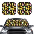 thumbnail image 1 of Uemuo Gnomes With Sunflowers Printed 2 PCS Car Windshield Sun Shade, Auto Sun Heat and UV Rays Blocker, Foldable Automotive Front Window Sunshade Protector, 1 of 7