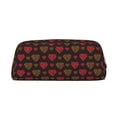 thumbnail image 1 of Uemuo Gold Glitter Heart Printed Leather Pencil Case, Pencil Pouch, Portable Pencil Bag, Pen Case for& Office, 1 of 1
