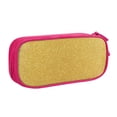 thumbnail image 1 of Uemuo Gold Shiny Printed Pencil Pen Case, Portable Pencil Pouch with Zipper, Compact Stationery Bag Makeup Bag, Pencil Bag for Home Office, 1 of 9