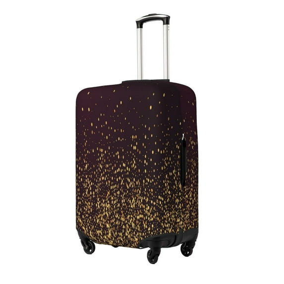 Uemuo Gold sparklin Printed Washable Luggage Cover - Fashion Suitcase Protector Fits 18-32 Inch Luggage-Small