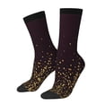 thumbnail image 1 of Uemuo Gold stars luxury sparkling Pattern Women's Crew Socks, Soft Durable Breathable Moisture-Wicking with Odor Control Cotton socks, 1 of 6