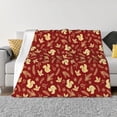 thumbnail image 1 of Uemuo Golden Squirrels Holiday Printed Throw Blanket for Couch, Fluffy Fuzzy Blankets for Bed, Sofa, Cozy Flannel Faux Fur Blanket-80"x60", 1 of 6