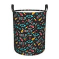 thumbnail image 1 of Uemuo Golf Accessories Pattern Circular Laundry Hamper Basket with handles,Collapsible laundry basket,Large capacity laundry hamper,Laundry Organizer-, 1 of 6