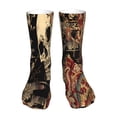 thumbnail image 1 of Uemuo Gothic Eastern Floral Skull for 16in Socks, Cotton Socks Sports Socks Knee High Socks Comfortable Socks For Men, Women, 1 of 7