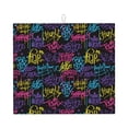 thumbnail image 1 of Uemuo Graffiti Art Pattern Dish Drying Mat,16*18 inch Absorbent Dish Drainer Kitchen Counter,Large Size Dish Drying Pad for Countertops,Sinks,Draining Racks, 1 of 6