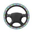 thumbnail image 1 of Uemuo Graffiti Pineapples Printed Car Elastic Steering Wheel Cover - Universal Car Accessory for Diverse Cars Anti-Slip, and Comfortable- 15", 1 of 8