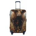 thumbnail image 1 of Uemuo Grassland Sunflower Cow Printed Washable Luggage Cover - Fashion Suitcase Protector Fits 18-32 Inch Luggage -Large, 1 of 9