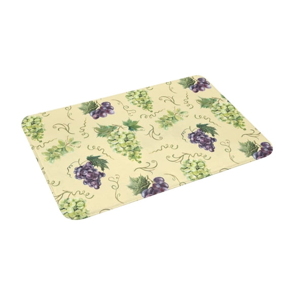 Uemuo Green And Purple Grapes Printed Door Mat Indoor Doormat 16"x24",Front Back Door Mats Non Slip Entrance Rugs,Inside Doormats for Entryway