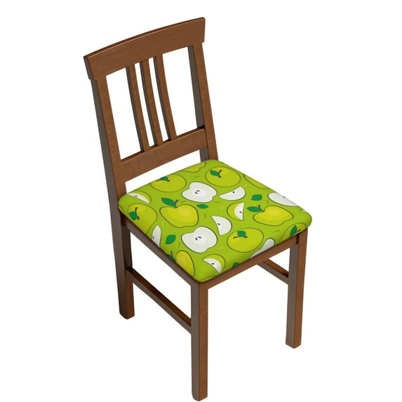 Uemuo Green Apple Pattern Waterproof Square Couch Cushion Covers, Magic Sofa Covers Washable, Stretch Sofa Seat Cushion Slipcovers