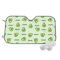 thumbnail image 1 of Uemuo Green Avocado Pattern Accordion Car Windshield Sun Shade, Foldable Reflective Sun Visor for Car, Reflector Windshield Sunshade-, 1 of 7