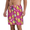 thumbnail image 1 of Uemuo Green Avocado Pattern Men's Swim Trunks Hawaiian Beach Bathing Suit Swimsuits Beach Quick-Dry Shorts with Pockets-, 1 of 9