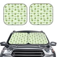 thumbnail image 1 of Uemuo Green Avocado Printed 2 PCS Car Windshield Sun Shade, Auto Sun Heat and UV Rays Blocker, Foldable Automotive Front Window Sunshade Protector, 1 of 7