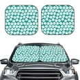 thumbnail image 1 of Uemuo Green Baseball Printed 2 PCS Car Windshield Sun Shade, Auto Sun Heat and UV Rays Blocker, Foldable Automotive Front Window Sunshade Protector, 1 of 7