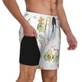 thumbnail image 1 of Uemuo Green Blue Avocado Pattern Mens Swim Trunks Quick Dry Board Shorts with Mesh Lining, Stretch Beach Shorts Quick Dry No-Chafing Board Shorts-3X-Large, 1 of 9