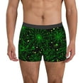 thumbnail image 1 of Uemuo Green Bright Web with Spiders Pattern Men's Boxer Briefs,Trunk Anti-Chafing,Comfortable, Durable, and Stylish Underwear-Large, 1 of 9