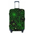 thumbnail image 1 of Uemuo Green Bright Web with Spiders Printed Washable Luggage Cover - Fashion Suitcase Protector Fits 18-32 Inch Luggage -Small, 1 of 9