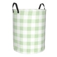thumbnail image 1 of Uemuo Green Checkboard Pattern Circular Laundry Hamper Basket with handles,Collapsible laundry basket,Large capacity laundry hamper,Laundry Organizer-, 1 of 8