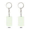 thumbnail image 1 of Uemuo Green Checkboard Pattern Rectangular Metal Keychain - Durable, Stylish, and Personalized Key Ring for Men and Women,Engraved Keychain,Gift Slim Sturdy Keychain, 1 of 7