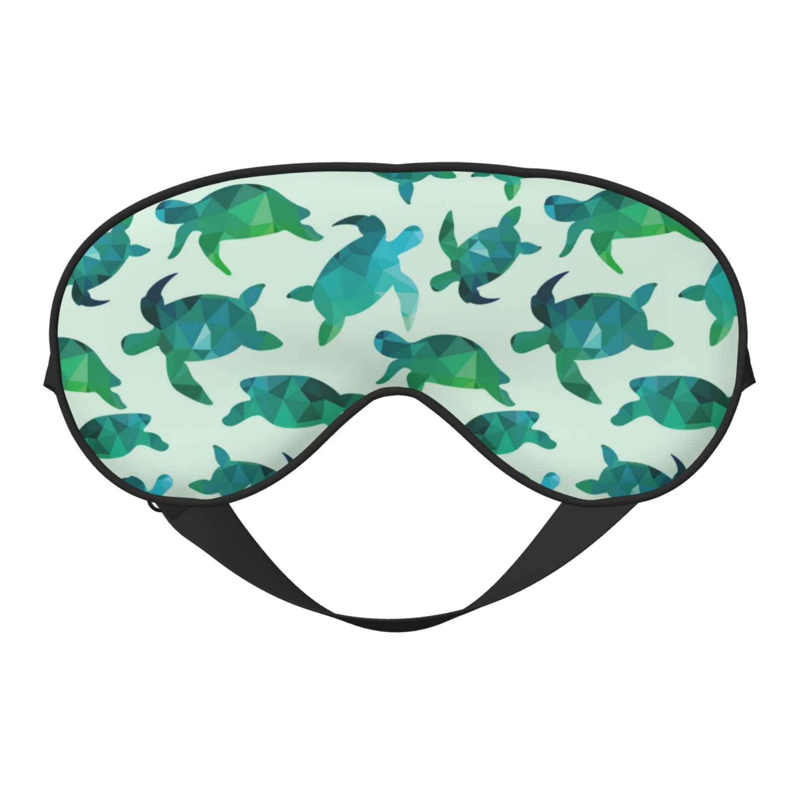 Uemuo Green Sea Turtle Pattern Sleep Eye Mask Light Blocking Sleep