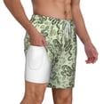thumbnail image 1 of Uemuo Green Snake Pattern Mens Swim Trunks Quick Dry Board Shorts with Mesh Lining, Stretch Beach Shorts Quick Dry No-Chafing Board Shorts-Large, 1 of 9