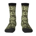 thumbnail image 1 of Uemuo Green Snake Pattern Women's Crew Socks, Soft Durable Breathable Moisture-Wicking with Odor Control Cotton socks, 1 of 9