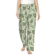 thumbnail image 1 of Uemuo Green Snake Pattern Women's Wide Leg Palazzo Lounge Pants with Pockets Light Weight Loose Comfy Casual Pajama Pants-XX-Large, 1 of 9