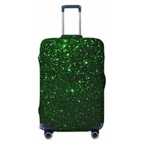 Uemuo Green Sparkling Printed Washable Luggage Cover - Fashion Suitcase Protector Fits 18-32 Inch Luggage -Small
