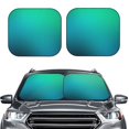 thumbnail image 1 of Uemuo Green Turquoise Teal Printed 2 PCS Car Windshield Sun Shade, Auto Sun Heat and UV Rays Blocker, Foldable Automotive Front Window Sunshade Protector, 1 of 7