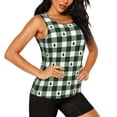 thumbnail image 1 of Uemuo Green White Christmas Tree Lumberjack Plaid Pattern Workout Tank Tops for Women Breathable Moisture-wicking tank top Sleeveless Running Loose Fit Yoga Tops Active Shirts Sports Gym Exercise, 1 of 9