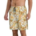thumbnail image 1 of Uemuo Groovy Hippie Flower Mushrooms Pattern Men's Swim Trunks Hawaiian Beach Bathing Suit Swimsuits Beach Quick-Dry Shorts with Pockets-X-Large, 1 of 9