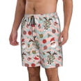 thumbnail image 1 of Uemuo Groovy Retro Santa Pattern Men's Swim Trunks Hawaiian Beach Bathing Suit Swimsuits Beach Quick-Dry Shorts with Pockets-, 1 of 9