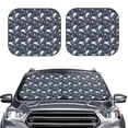 thumbnail image 1 of Uemuo Halloween A Printed 2 PCS Car Windshield Sun Shade, Auto Sun Heat and UV Rays Blocker, Foldable Automotive Front Window Sunshade Protector, 1 of 7